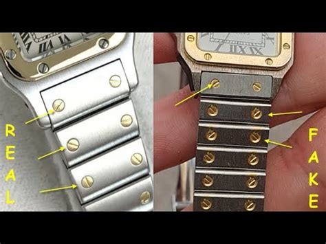 how to spot a fake cartier santos watch|cartier santos watch counterfeit.